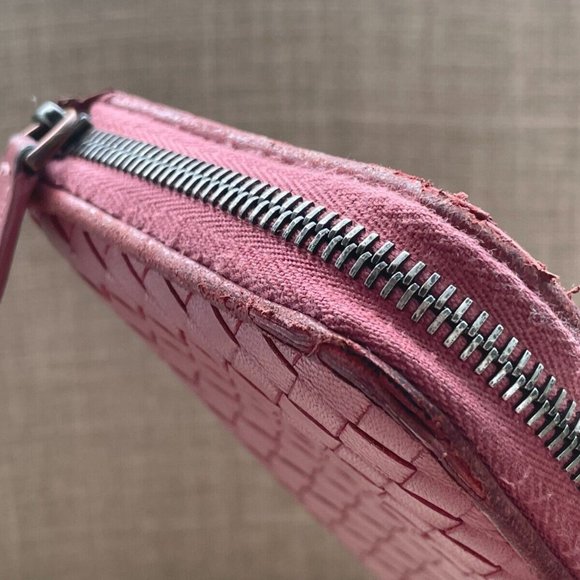 Bottega Veneta Wallet Intrecciato Lambskin Zippy Zip Around Clutch Purse Italy - Picture 11 of 11
